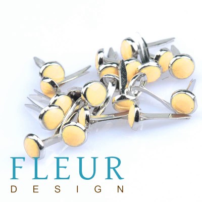 Набор брадсов "Fleur Design", цвет желтый, 10 шт