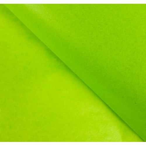 Бумага упаковочная тишью, цвет зеленое яблоко, 50 см х 66 см, 1 уп. (10 шт)
