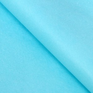 Бумага упаковочная тишью, цвет ярко-голубой 50 см х 66 см, 1 шт)