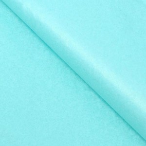 Бумага упаковочная тишью, цвет лазурный, 50 см х 66 см, 1 уп (10 шт)