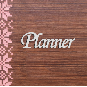 Бирка пластиковая "Planner", цвет серебро, 85*25 мм