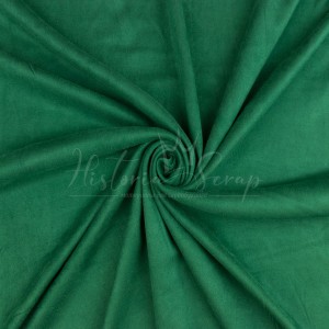 Замша искусственная двусторонняя, цвет лесной зеленый, 43х75 см