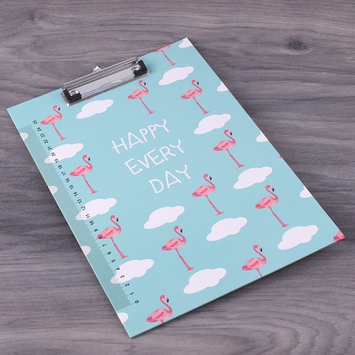 Планшет картонный А4 "Happy every day", цвет мята + бело-розовый, 1 шт